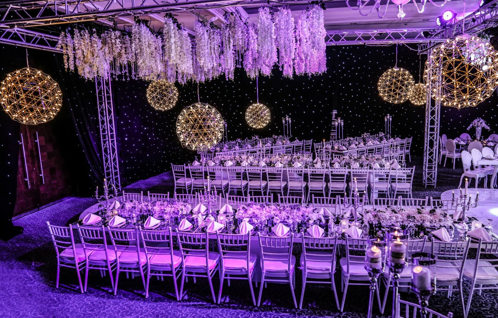 Event audience and stage lights